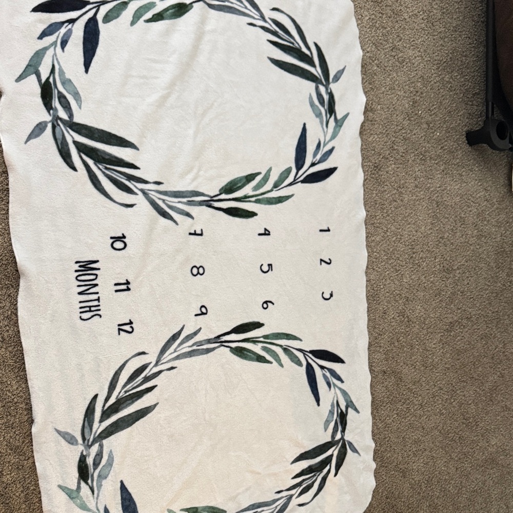 Leafy Milestone Blanket